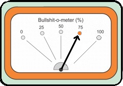 Bull shit meter at 75%